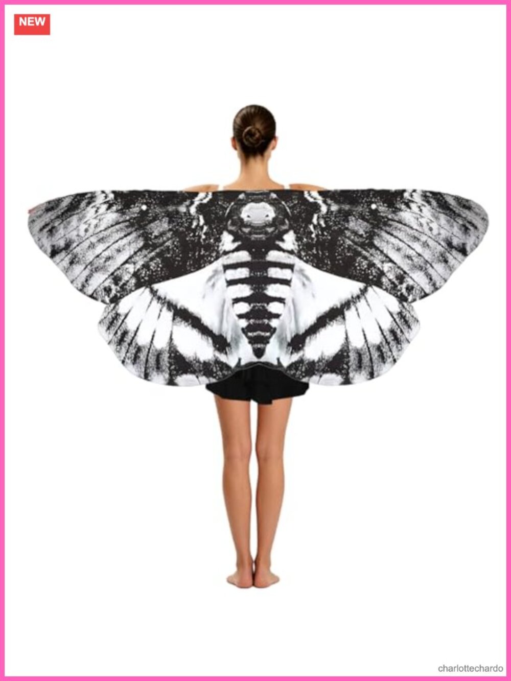 Chiffon Wings Shawl Cape with Masquerade Mask Fairy Costume Accessory